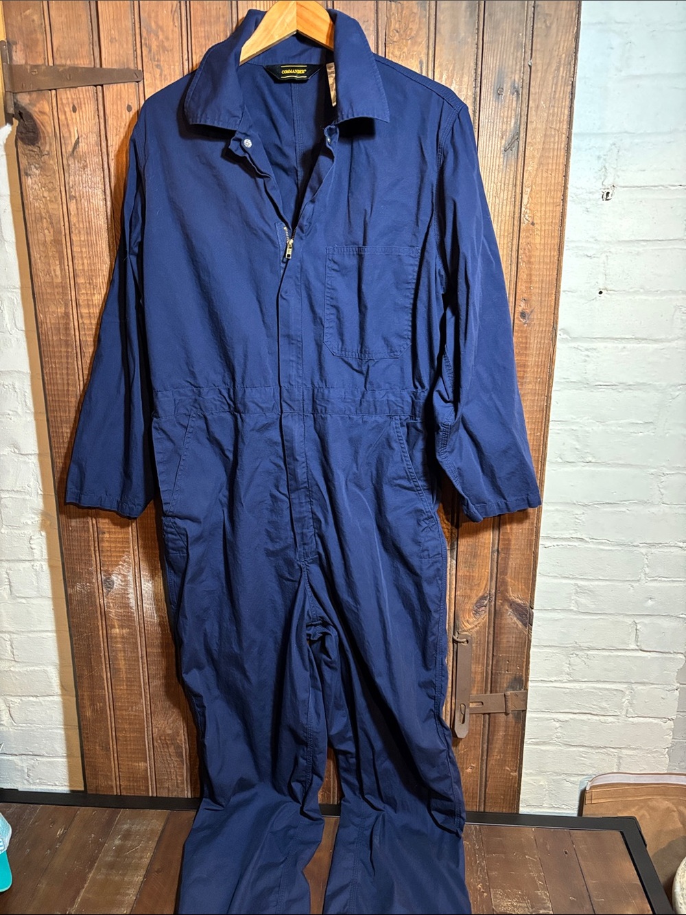 Navy One-Piece Commander Cotton Coverall
